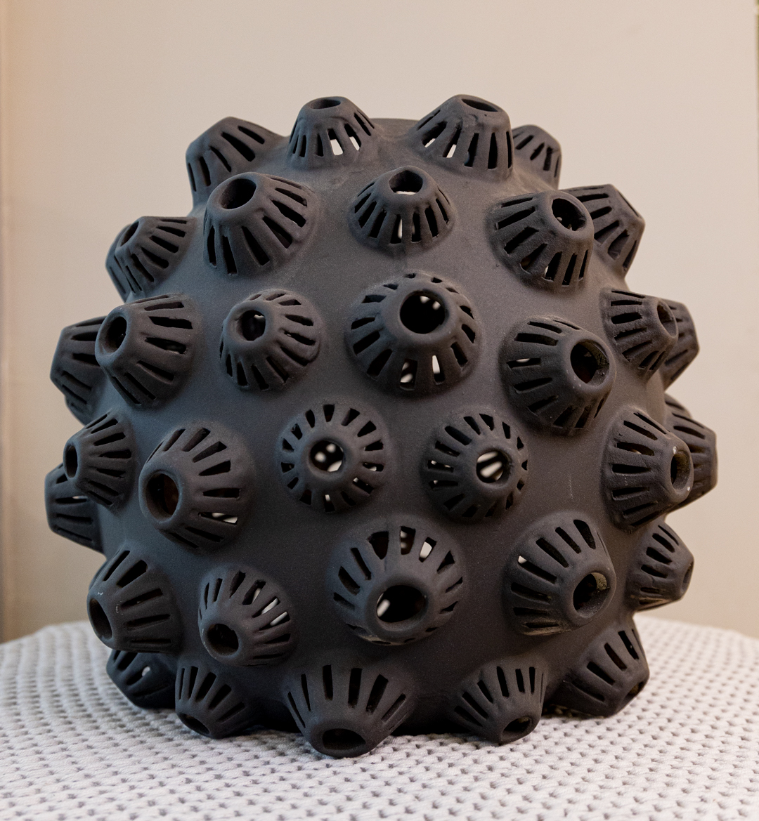Black Urchin Vase