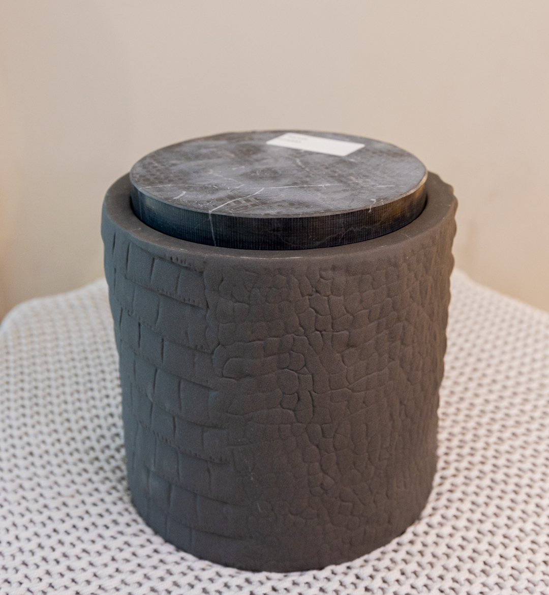 Black Crocodile Print Bottle (small)